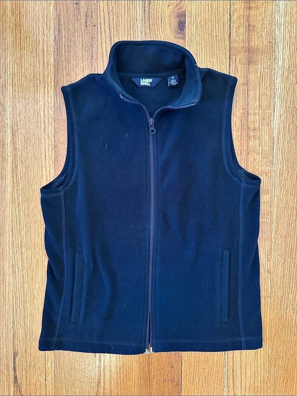 Lands' End Kids Fleece Vest in Blue Size Medium